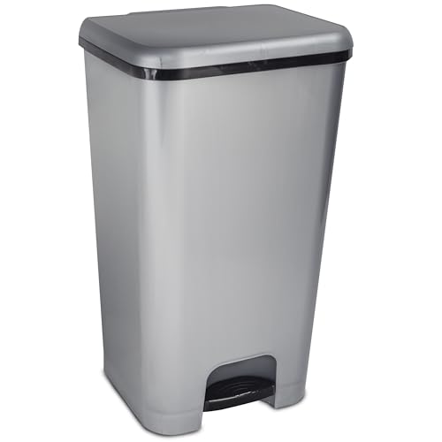 Hummelladen Mülleimer Treteimer 37 Liter eckig 30x33x59cm Grau Kunststoff - Pedal zum Öffnen und Schliessen - Küche Pedaleimer Papierkorb Eimer Abfalleimer Abfallbehälter Mülltonne Müll Mistkübel Hummelladen Mülleimer Treteimer 37 Liter eckig 30x33x59cm Grau Kunststoff - Pedal zum Öffnen und Schliessen - Küche Pedaleimer Papierkorb Eimer Abfalleimer Abfallbehälter Mülltonne Müll Mistkübel von Hummelladen