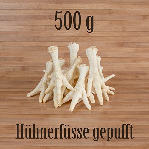 Hunde Design 500g Hühnerfüße gepufft mit Honig - wie Schweinenase Honignase Kauartikel Kausnack von Hunde Design