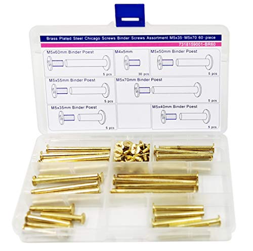 M5x35mm-M5x70mm Verbindungsschraube Chicago Schrauben Post Bindemittel 60 Stück von Huzstar