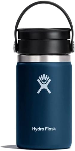 HYDRO FLASK - Reise-Thermosflasche 354ml (12 oz) - Vakuumisolierter Edelstahl-Kaffeebecher Thermo - Flex Sip Lid Auslaufsicher - Coffee Travel Mug für Unterwegs - Edelstahl - Weite Öffnung - Indigo von Hydro Flask