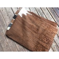 Handgewebte Wolle Teppich Decke Boden Braun Beige Creme Natur Schwarz Streifen Gestreift Geometrisch Kamelhaar Alpaka Flauschig Weicher Großflächiger von HypnoticaVintage