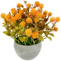 I.GE.A. Kunstpflanze "Margerite im Topf", Künstliche Blumen Blütenbusch Busch Tischdeko Pflanze Kunstblumen Deko von I.Ge.A.