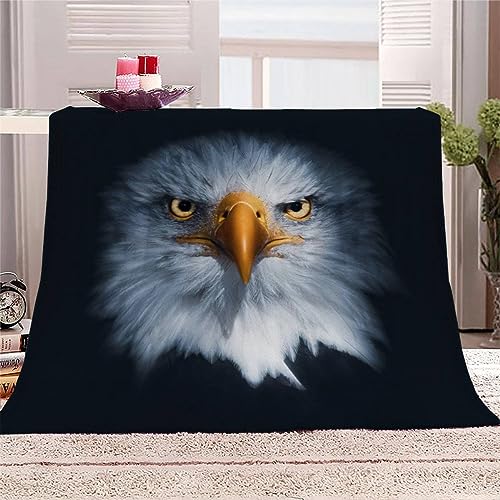 Decke 150x200 cm Adler Kuscheldecke Flauschig 3D Digitaldruck Weiche Warme Mikrofaser Flanelldecke Motiv Wohndecke Sofadecke Couchdecke Blanket für Erwachsene von IATAHI