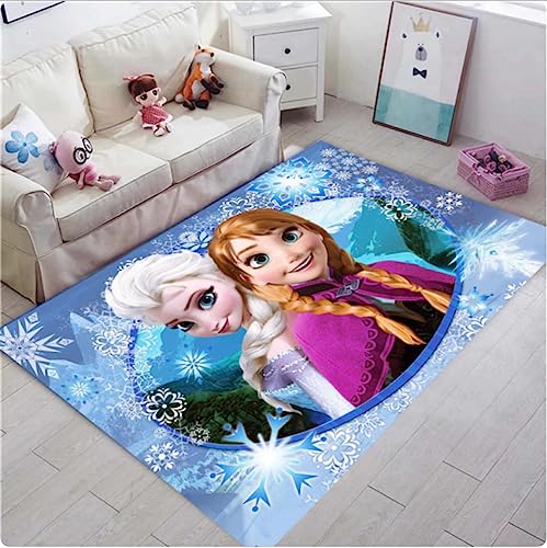 ICOBES Fußmatten Die Eiskönigin Kinderzimmer Spielmatte Cartoon Mädchen Niedlich Küchenteppich Schlafzimmer Teppich 60X90Cm von ICOBES