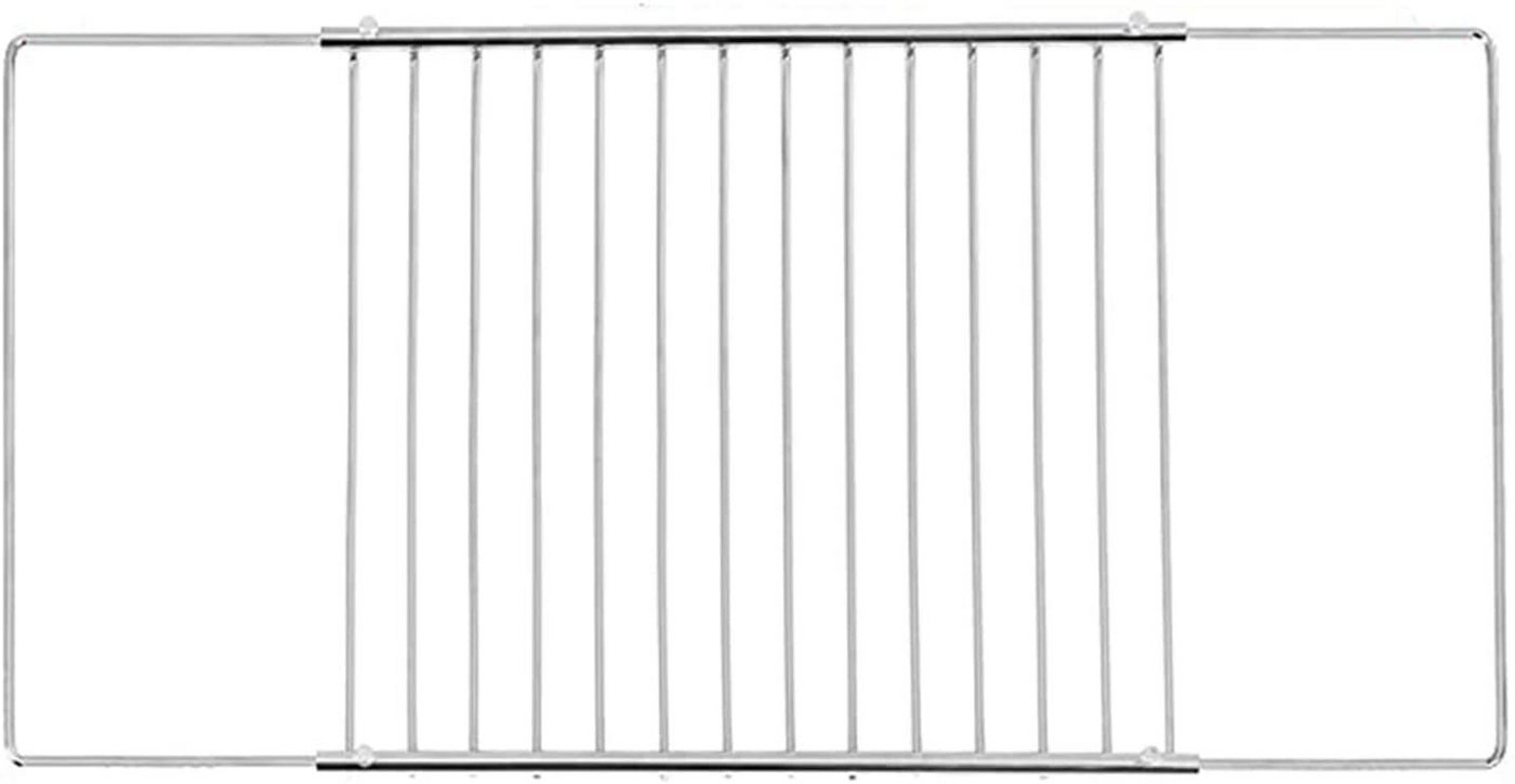 ICQN Backofenrost Universal Gitter, Ausziehbar von 37,5-60 cm Backofenrost, Verstellbar, Verchromt, Backofengitter, Grill, Backrost, Gitterrost, Verchromt Backgitter von ICQN