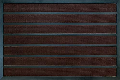 ID matt 609010 Combi' saugfähig Teppich Fußmatte Faser Polypropylen/PVC braun 80 x 60 x 1,1 cm von ID MAT