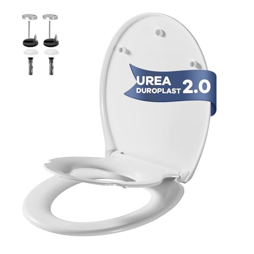 IDEALHOUSE WC Sitz mit absenkautomatik, Toilettendeckel mit Schnellverschluss, Toilettensitz Kinder Einfache Montage, Abnehmbarer Klodeckel aus Bruchsicherem Duroplast, Weiß, Oval Mit Kindersitz IDEALHOUSE WC Sitz mit absenkautomatik, Toilettendeckel mit Schnellverschluss, Toilettensitz Kinder Einfache Montage, Abnehmbarer Klodeckel aus Bruchsicherem Duroplast, Weiß, Oval Mit Kindersitz von IDEALHOUSE