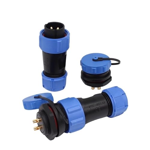 IDGTTLDF SP13 2-12PIN SP16/17 SP20/21 IP68 Waterproof Connectors Male/Female Socket Nut/Docking Cable Wire Connector SP13 Docking,5 Sets(Male Female)_7P von IDGTTLDF