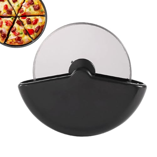 Pizzaschneider, Pizzaschneiderrad Aus Edelstahl, Pizzaschneider Mit Schützender Klingenabdeckung, Scharfer Mehrzweck-Pizzaschneider, Rutschfester Runder Pizzaschneider Für Kuchen, Käse, Kuchen, Waffel von IDIDOS