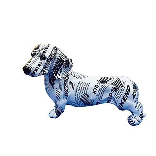 Graffiti Dackel Hund Skulptur Tier Statuen Kunst Figuren Heimdekoration für Wohnzimmer Schlafzimmer Bücherregal TV Schrank Desktop Dekor Statue Tischdekoration Ornamente (Dackel B) von IDORTYBB