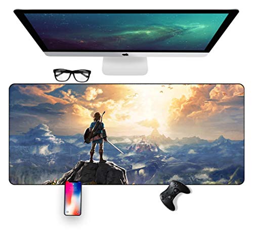 IGIRC Mauspad, Die Legende von Zelda Wilderness Speed Gaming Mauspad, 800X400mm Mousepad, Extended XXL großes Mousemat mit 3mm starker Basis, für Notebooks, PC, G IGIRC Mauspad, Die Legende von Zelda Wilderness Speed Gaming Mauspad, 800X400mm Mousepad, Extended XXL großes Mousemat mit 3mm starker Basis, für Notebooks, PC, G von Hemore