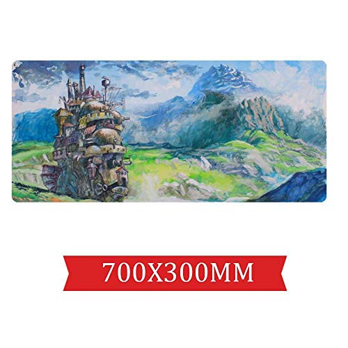 Mauspad Heulens bewegliches Schloss-Geschwindigkeits-Spiel Mauspad |XXL Mousepad | 700 x 300mm Großformat | 2 mm Dicke Basis | Perfekte Präzision und Geschwindigkeit, A von IGIRC