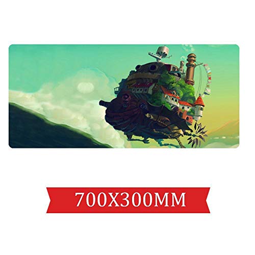 IGIRC Mauspad Heulens bewegliches Schloss-Geschwindigkeits-Spiel Mauspad |XXL Mousepad | 700 x 300mm Großformat | 2 mm Dicke Basis | Perfekte Präzision und Geschwindigkeit, D von IGIRC