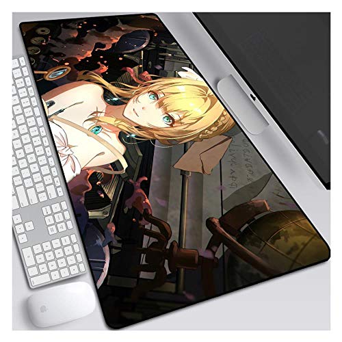 IGIRC Mauspad Violet Evergarden Speed Gaming Mauspad, 800X300mm Mauspad, Erweitertes XXL großes Mousemat mit 3mm starker Basis, Perfekte Präzision und Geschwindigkeit, N IGIRC Mauspad Violet Evergarden Speed Gaming Mauspad, 800X300mm Mauspad, Erweitertes XXL großes Mousemat mit 3mm starker Basis, Perfekte Präzision und Geschwindigkeit, N von Hemore