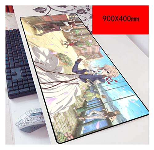 Mauspad Violet Garden 900X400Mm Mauspad, Extended XXL Große, Professionelle Gaming-Mauspad Mit 3 Mm Starker Unterseite, Für, T Mauspad Violet Garden 900X400Mm Mauspad, Extended XXL Große, Professionelle Gaming-Mauspad Mit 3 Mm Starker Unterseite, Für, T von Hemore