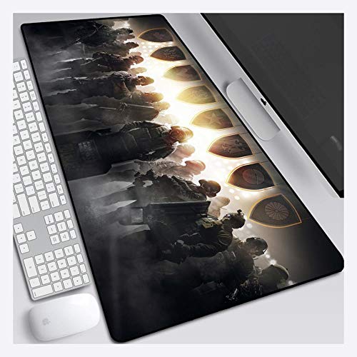 Hemore Rainbow Six Belagerung Gaming-Mauspad, XXL große Mausmatte mit 3mm starker Gummi-Basis, für Notebooks, PC, C Hemore Rainbow Six Belagerung Gaming-Mauspad, XXL große Mausmatte mit 3mm starker Gummi-Basis, für Notebooks, PC, C von Hemore