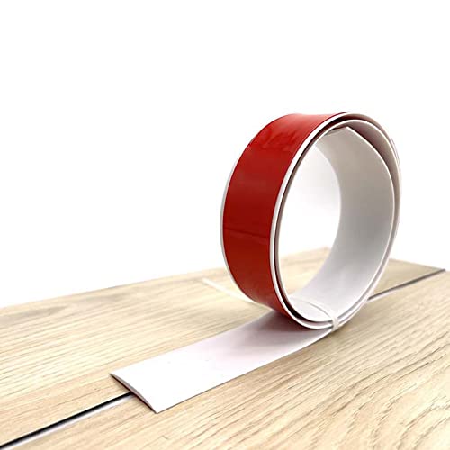 PVC Selbstklebend Abdeckleiste 1/3/10M Übergangsprofil Wasserdicht Selbstklebend,Übergangsschiene Abschlussprofil,Gummi Wandsockelleiste,Boden Teppich Laminat (Weiß, 3M) von IGTOPS