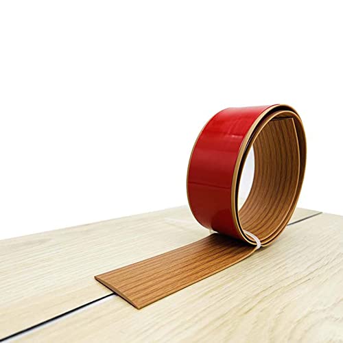 PVC Selbstklebend Abdeckleiste 1/3/10M Übergangsprofil Wasserdicht Selbstklebend,Übergangsschiene Abschlussprofil,Gummi Wandsockelleiste,Boden Teppich Laminat (Gelbe Eiche, 1M) von IGTOPS