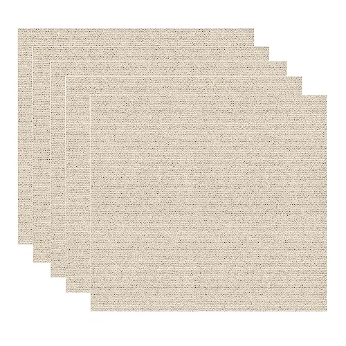 Teppichfliese Selbstklebend, 11Pcs Teppichfliesen Vienna Selbstliegend, 30x30cm Bodenbelag aus Nadelfilz, Selbstliegend Bodenfliesen Teppich (Khaki- 30cm) von IGTOPS