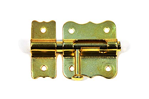 50 mm Türriegel Schlossriegel Schieberiegel Tür Möbelriegel Schubriegel Bolzenriegel Vorhängeschlossverschlüsse für Badezimmer, Badezimmer, Schuppen, Schlafzimmer Vintage Veraltete Gold von IHC