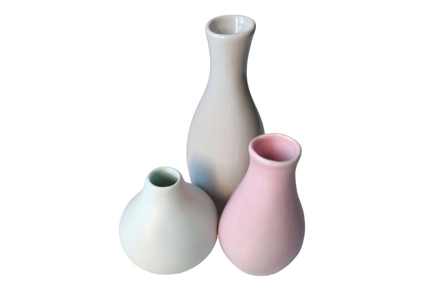 IHR Dekovase Moderne Keramik Vasen Bunt Glänzend Matt Home Vase Tischdeko Landhaus Dekoration Blumen Rose Frühling von IHR