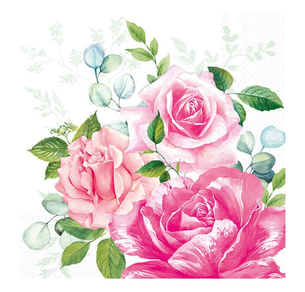 IHR Papierserviette Edelrose Beverly, (20 St), 33 cm x 33 cm von IHR