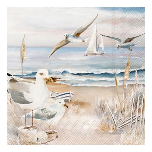 IHR Serviette Salty Breeze 33x33cm Serviettentechnik Motivserviette von IHR