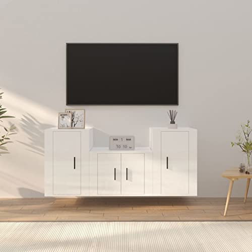 IKAYAA 3-TLG Wohnwand Wohnzimmer Hängend Wohnwand Modern Wohnzimmer Schrankwand Wohnzimmer Möbel TV Board Hängend TV Lowboard Hängend Hochglanz-Weiß Type-72 IKAYAA 3-TLG Wohnwand Wohnzimmer Hängend Wohnwand Modern Wohnzimmer Schrankwand Wohnzimmer Möbel TV Board Hängend TV Lowboard Hängend Hochglanz-Weiß Type-72 von IKAYAA