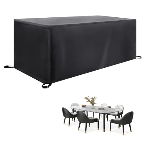 IKDZCM Abdeckung für Gartenmöbel 100x50x50cm/LxWxH Schwarz Gartenmöbel Abdeckung Wasserdicht Abdeckplane Gartenmöbel Winterfest Schutzhülle Gartentisch Abdeckung für Möbelsets Tische und Stühle von IKDZCM