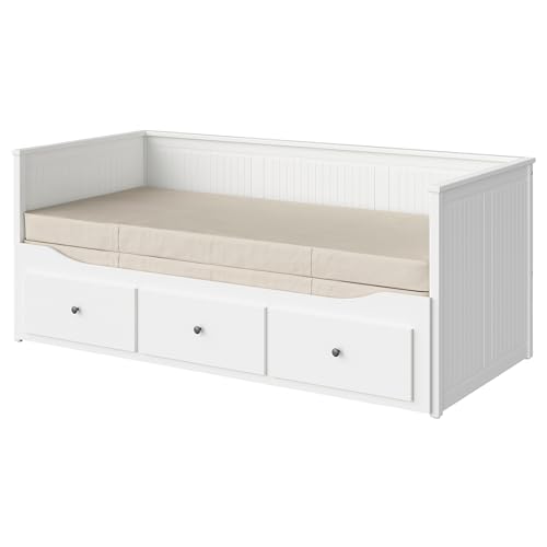 IKEA HEMNES Tagesbett mit 3 Schubladen/2 Matratzen, 80 x 200 cm, Weiß/Vannareid extra fest von IKEA