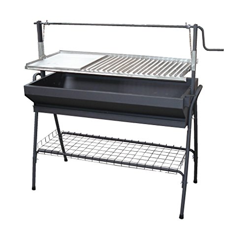 Imex El Zorro 71763 Grill mit Grillplatte und Aufzug, Schwarz, 60 x 50 x 115 cm von EL ZORRO