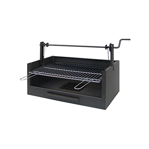 IMEX EL ZORRO 71508 – Erhöhte Grillschublade, Edelstahl-Grill, 63 x 75 x 42 cm, schwarz von EL ZORRO