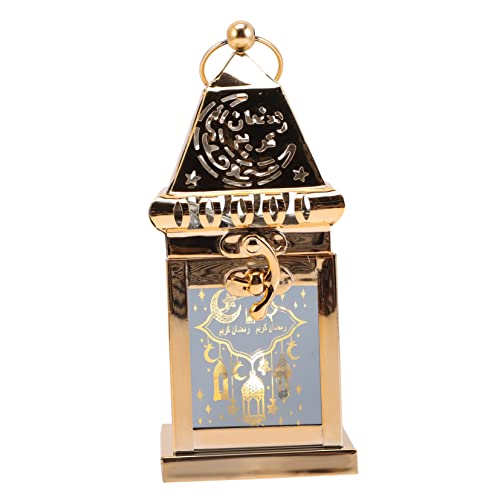 IMIKEYA Dekorative Lichter Eid Mubarak Laterne Ramadan Tischdekoration Eid-Lampe windlicht Ornament Laterne dekorativ Ramadan-LED-Leuchten Metall schmücken Batterie Requisiten Dekorationen von IMIKEYA