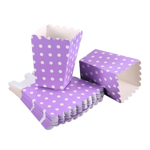 IMIKEYA Popcorn-Boxen 24 Stück Kartons Popcornbeh?lter -Popcornboxen Popcornhalter Theater Popcorn Boxen Party Popcorn Snackbox Popcorn-Becher Container Popcorn-Box Violett von IMIKEYA