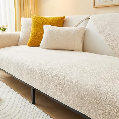 IMSGVIFO Samt Sofabezug 1 2 3 4 Sitzer Couch überzug Form Ecksofa Sofa/Couch überwurfdecke, Samt Couch Überwürfe Sofahusse Sofaüberwürfe rutschfest Sofa Abdeckung von IMSGVIFO