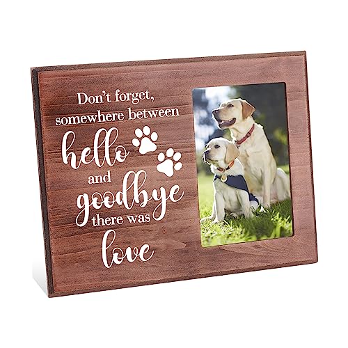 INFUNLY Pet Memorial Photo Frame Geschenk für 4x6 Zoll Foto Haustier Remembrance Geschenk Holz Fotorahmen Haustier Gedenkgeschenke Gedenk Memorial Pet Loss Bilderrahmen Katze Gedächtnis Geschenke von INFUNLY