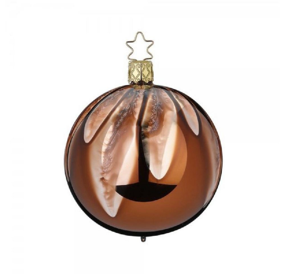 INGE-GLAS® Christbaumschmuck Fließender Marmor Cognac von INGE-GLAS®