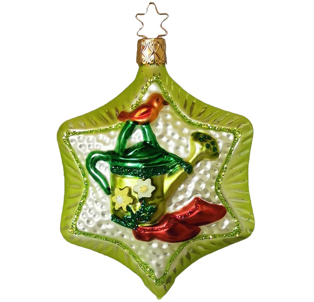 Christbaumschmuck Gartenglück Frühjahrsstern (1-tlg), mundgeblasen, handbemalt von INGE-GLAS®