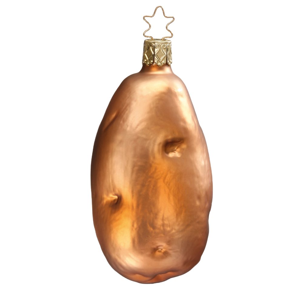 INGE-GLAS® Christbaumschmuck Kartoffel 10cm (1-tlg), mundgeblasen, handbemalt von INGE-GLAS®