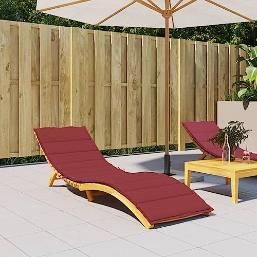 INLIFE Sonnenliegen-Auflage Weinrot 200x50x3 cm Stoff,0.86kg,314197 von INLIFE