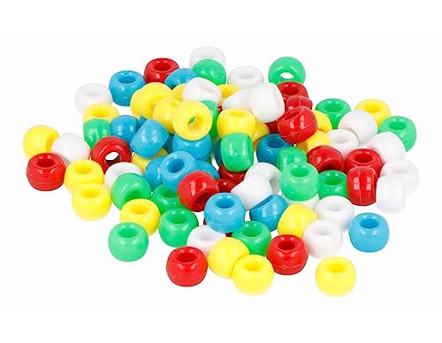 Perlen aus Öko-Kunststoff. Johannisbeere, blickdicht, Durchmesser 9 mm, Durchmesser 4 mm, ca. 1000 Stück von INNSPIRO