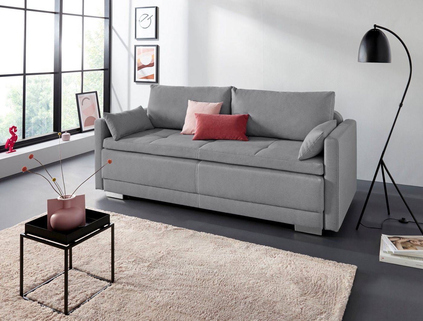 INOSIGN Schlafsofa Berlin, mit Boxspringaufbau, Bettfunktion & Bettkasten, Dauerschlafsofa von INOSIGN