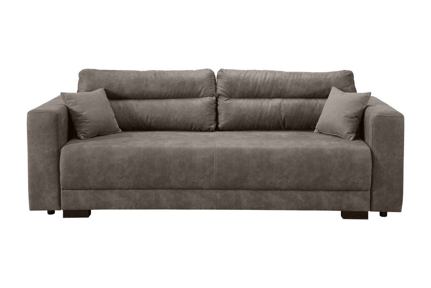 INOSIGN Schlafsofa Sardinia, 237 cm, (Liegefläche 150/196 cm), mit Bettkasten, Luxus-Microfaser Vintage Lederoptik und Federkernpolsterung von INOSIGN