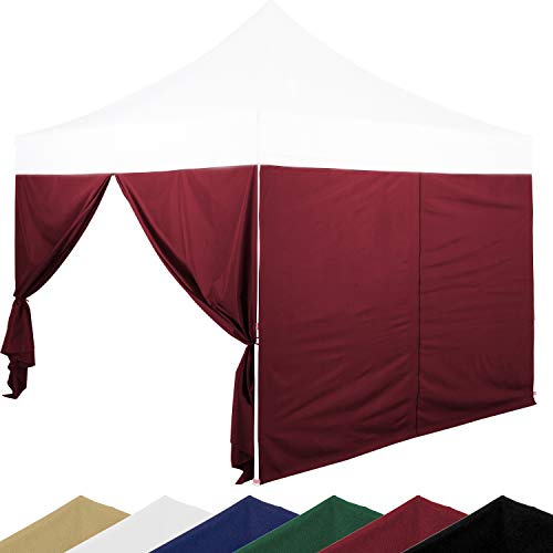 INSTENT® Pro Seitenwand/Seitenteil für Pavillon 3x3m mit XXL Panorama Fenster oder Reißverschluss, wasserabweisend und atmungsaktiv, Farbwahl, für Festzelt, Partyzelt von INSTENT