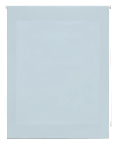 INTERBLIND | Premium Rollo, lichtdurchlässig, glatt, 120 x 175 cm (Breite x Höhe), Stoffmaß 117 x 170 cm, lichtdurchlässig, himmelblau - Premium Fensterrollo von INTERBLIND
