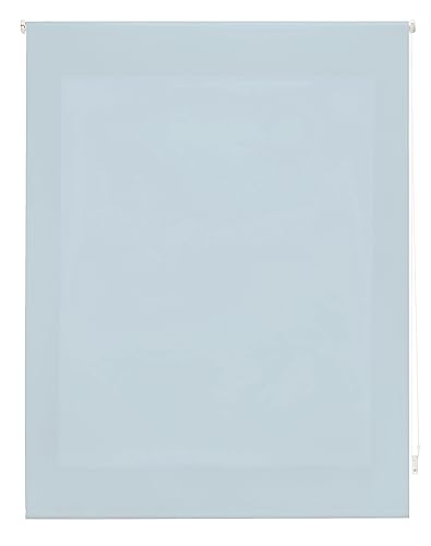 INTERBLIND | Premium Rollo, lichtdurchlässig, glatt, 80 x 175 cm (Breite x Höhe), Stoffmaß 77 x 170 cm, lichtdurchlässig, himmelblau - Premium Fensterrollo von INTERBLIND