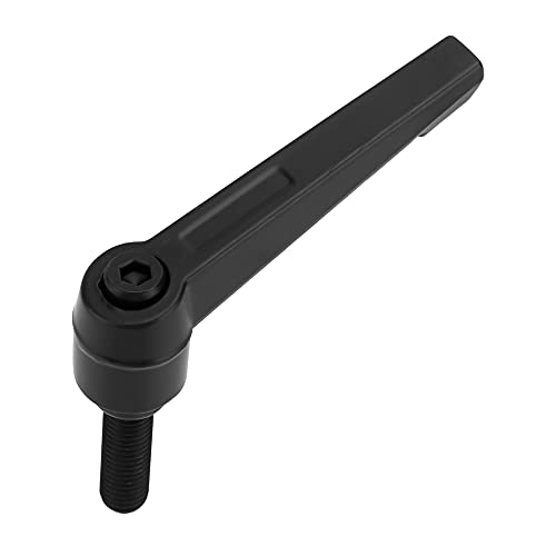 INTIRILIFE Klemmhebel M5 in 5 Längen/Klemmmutter M5 aus verzinktem Stahl - Spanngriff Griffmutter Klemmgriff Verschlusshebel - Verstellbarer Griff in Schwarz - Größe M5x30mm von INTIRILIFE