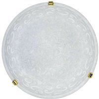 Iperbriko - Deckenlampe aus weißem Rissglas mit goldenen Haken Durchm. 30 cm² von IPERBRIKO