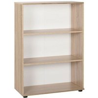 Bücherregal für Büro mit 3 Regalen Farbe Sonoma cm 72x34xh.109 von IPERBRIKO