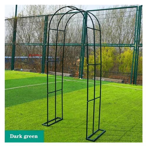 Gartenbogen-Spalier Metall-Pergola-Laube Rosenbogen Kletterpflanze Rosen Ranken Hof Garten Hinterhof Dekoration Weinreben Garten Hochzeit Party Dekoration stabil stark(Color:Dark green,Size:2.8*2.5m/9 von IRUGS